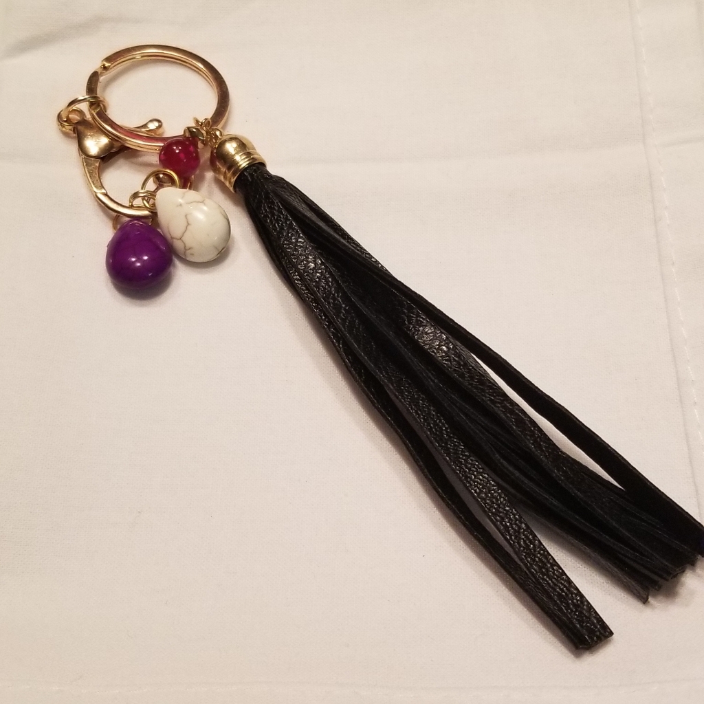 Faux Leather Key Ring